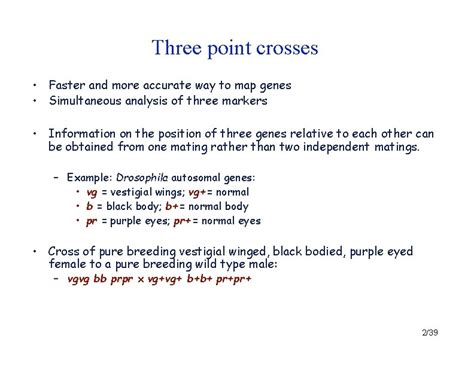 Linkage Analysis And Mapping Three Point Crosses Mapping