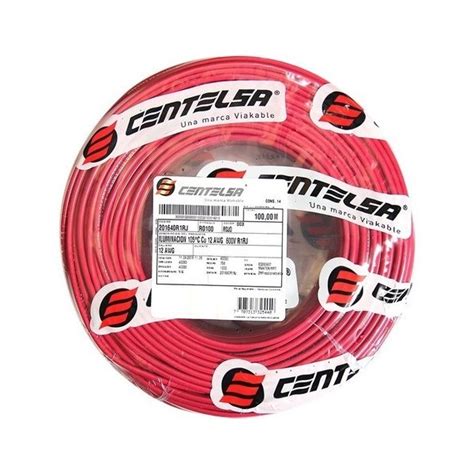 Cable No 12 Centelsa Rojo Ferro Materiales La 54