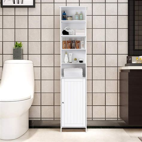 Tangkula 72 Inches Tall Cabinet Bathroom Free Standing Tower Cabinet Tangkula