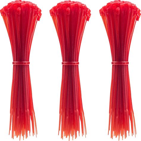 Inch Zip Ties Tying Length Pcs Nylon Cable Ties Red Cable