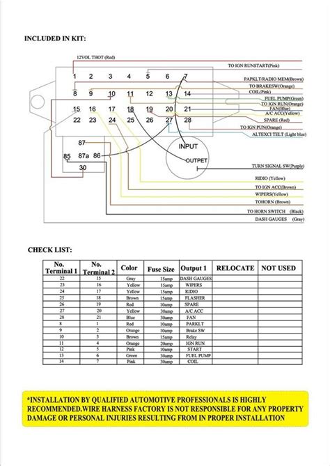 Circuit Wiring Harness Diagram