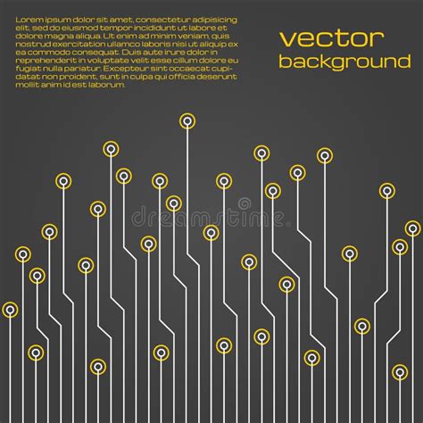 Fondo Tecnológico Amarillo Del Hexágono Ilustración del Vector