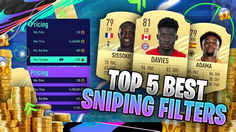 FIFA 21 TOP 5 SNIPING FILTERS BEST SNIPING FILTERS TO MAKE COINS