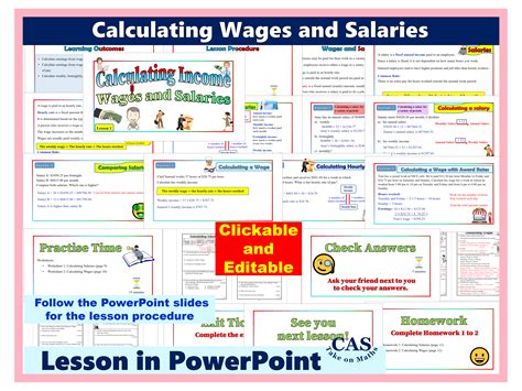 Financial Math Calculating Wages And Salaries Workbook Exit