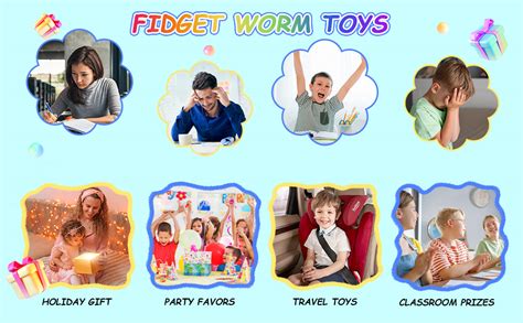 Amazon Fidgets Worm Toys D Printing Elastic Worm Fidgets Toys