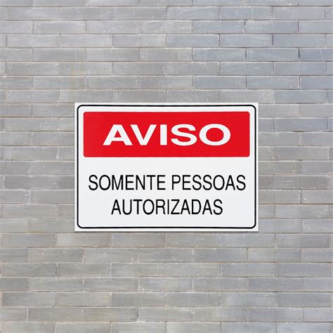 Placa De Sinalização Somente Pessoas Autorizadas MercadoLivre