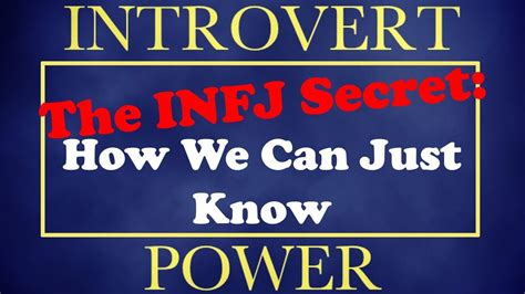 Infj Secret How Introverted Intuition Works Youtube