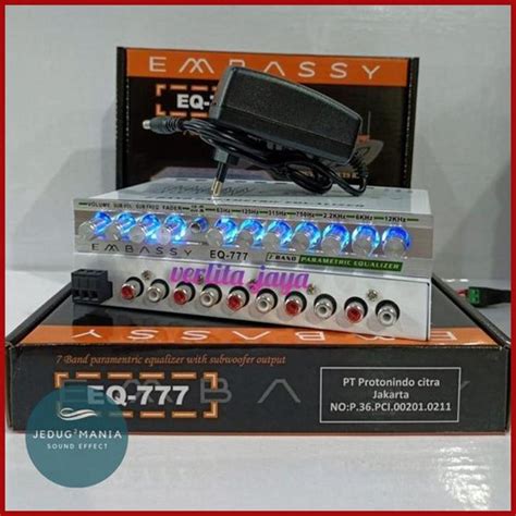 Jual Parametric Preamp EMBASSY EQ 777 Bonus Adaptor 12V 7 Band