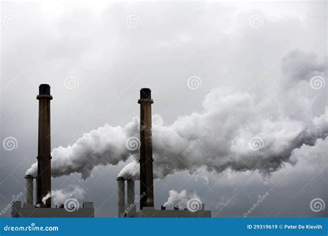 Pollution by a Power Station Stock Image - Image of coal, carbon: 29319619