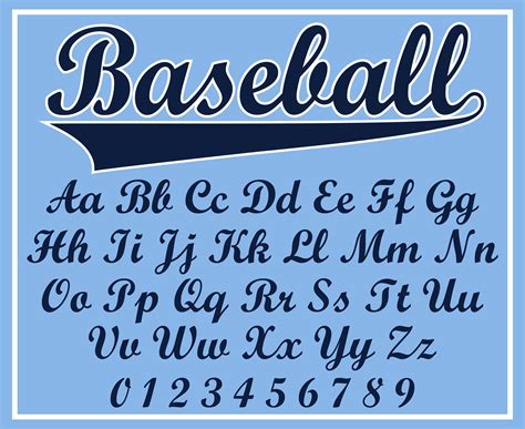 Baseball Font Ttf Baseball Font Svg Baseball Font With Tails Etsy