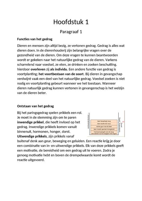 Biologie Samenvatting Hoofdstuk 1 4vwo Hoofdstuk 1 Paragraaf 1