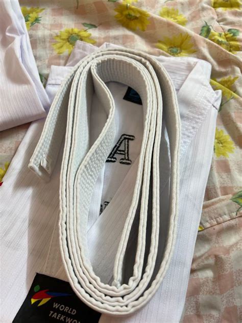 Taekwondo Dobok Women With White Belt Singapore Federation Of