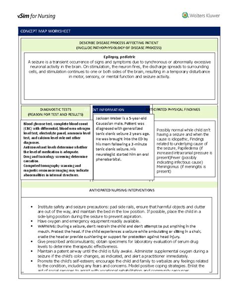 Jackson Weber Vsim Clinical Worksheet