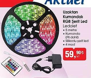 Ledolet Uzaktan Kumandal Rgb Erit Led Metre Ndirimde Market