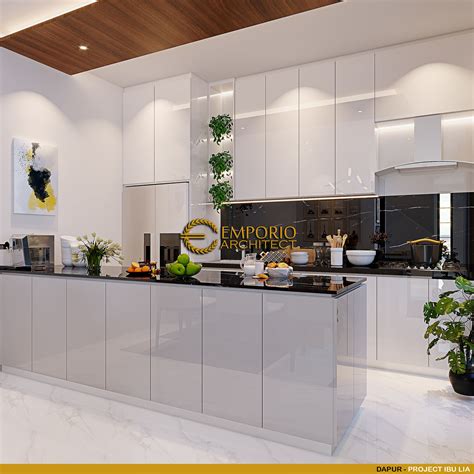 Desain Dapur Interior Rumah Klasik Modern Lantai Ibu Lia Di Bintaro