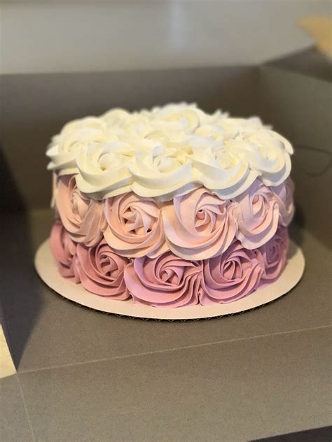 Blush Pink To White Ombr Rosette Smash Cake Cake Nikki Bakes