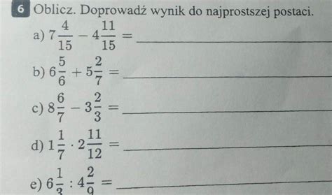 Doprowad Do Najprostszej Postaci Brainly Pl