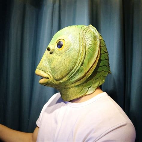 2019 Scary Monster Latex Fish Mask Creature From The Black Lagoon