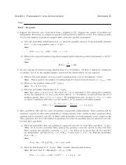 HW6 Solutions Homework 5 MA 2621 Probability For Applications Due On