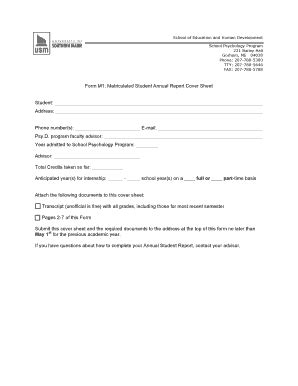 Fillable Online Usm Maine Form M 1 Annual Report Docx Fax Email Print