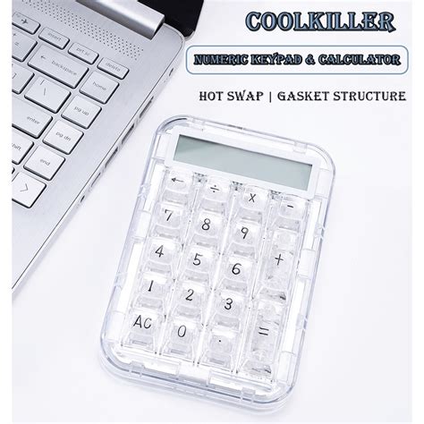CoolKiller Polar Bear Numpad 18Key Type C Wired Hot Swap Full Transparent Keypad Gasket