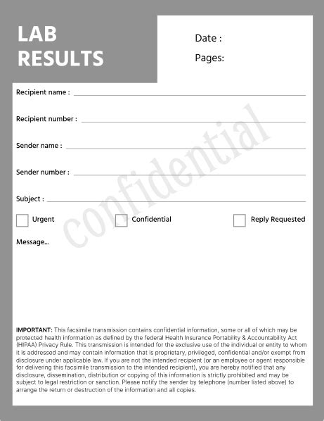 Get Fast Results With Our Free Lab Fax Cover Sheet Template