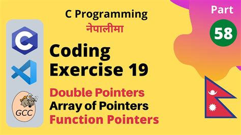 Coding Exercise 19 Array Of Pointers And Function Pointer C