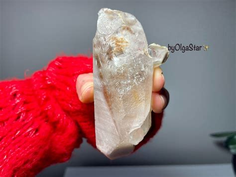 Crazy Quirky Natural Sacred Geometry Amphibole Quartz Point Wand