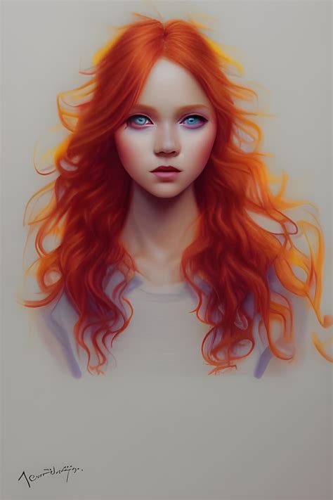 Beautiful Redhead Portrait By Ai Art Phoenix On Deviantart