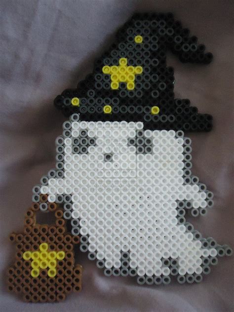 Ghostly Trick Or Treater By Perlerhime On Deviantart Hama Beads