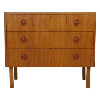 Deense Scandinavische Zweedse Vintage Ladekast Teak Ladenkast