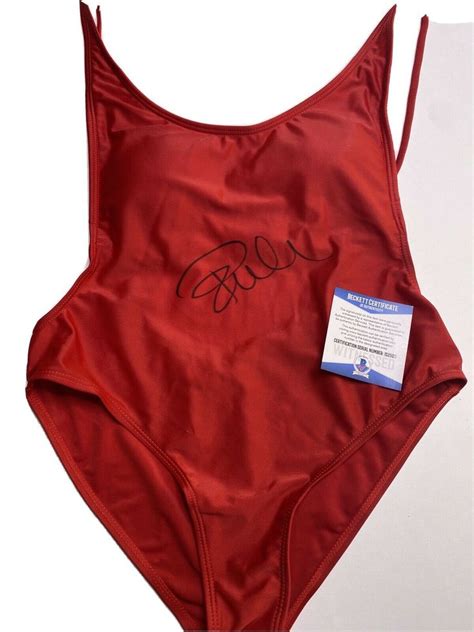 Baywatch Swimsuit Signed By Pamela Anderson Ppom Feb 1990 Bay Watch Swimsuit Pamela Anderson