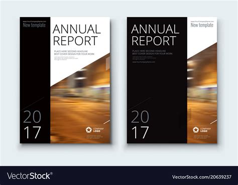 Corporate Business Annual Report Cover Brochure Vector Image