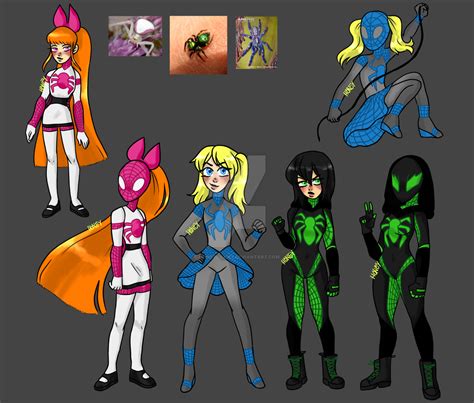 The Spiderpuff Girls By Honeylillies Powerpuff Girls Anime Powerpuff