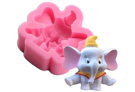 Molde De Silicone Elefante Dumbo Para Confeitaria E Biscuit