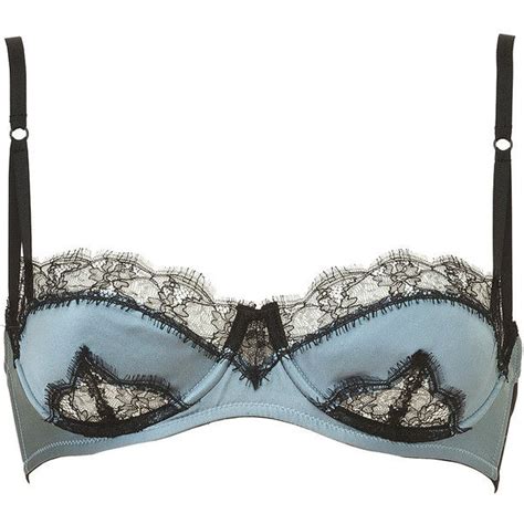 KIKI DE MONTPARNASSE Pigeon And Black Lace Inset Balconette Bra 350