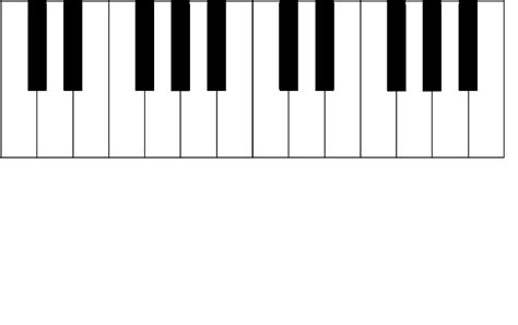 2 Octave Piano Keys Clip Art at Clker.com - vector clip art online ...