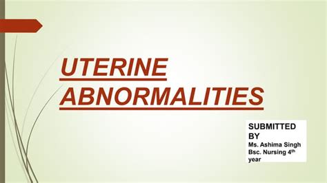 Uterine Abnormalities Ppt