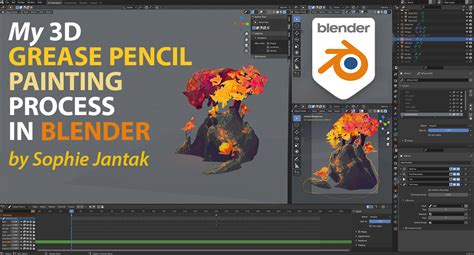 My D Grease Pencil Painting Process In Blender D Blendered