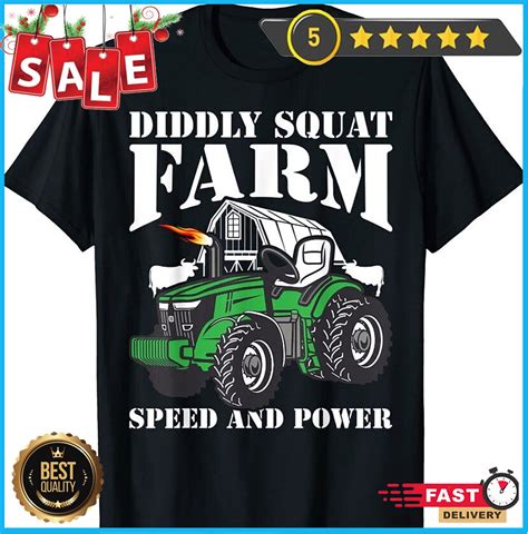 Diddly Squat Farm Speed And Power Farms Tractors Farming T Shirt Size S