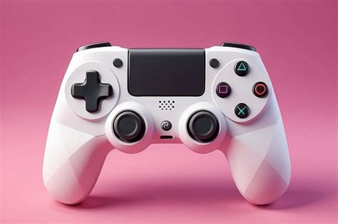 Controlador De Juego Est Ndar Blanco Joystick Gamepad En Un Fondo