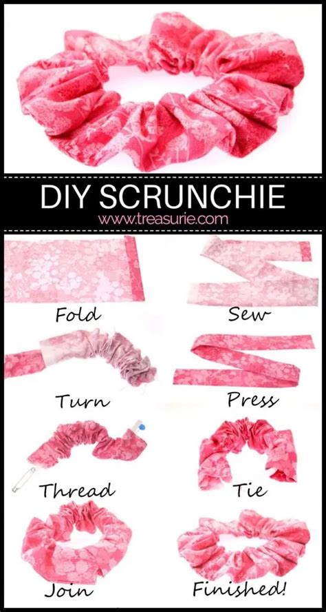 How To Make A Scrunchie 6 Sizes Bow DIY Scrunchie TREASURIE