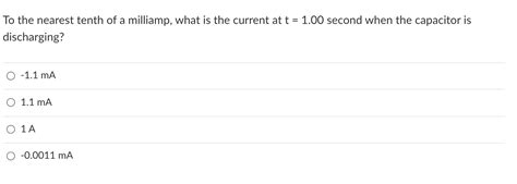 Solved To The Nearest Tenth Of A Milliamp What Is The