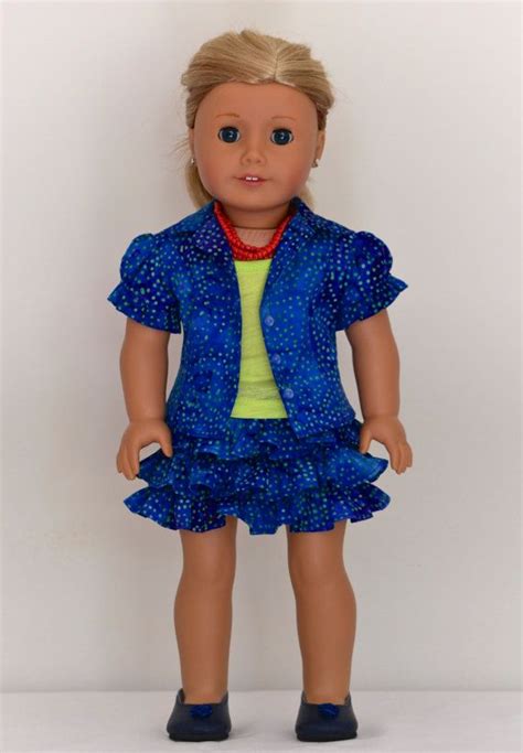 18 Inch American Girl Doll Clothing Batik Skirt And Blouse Etsy