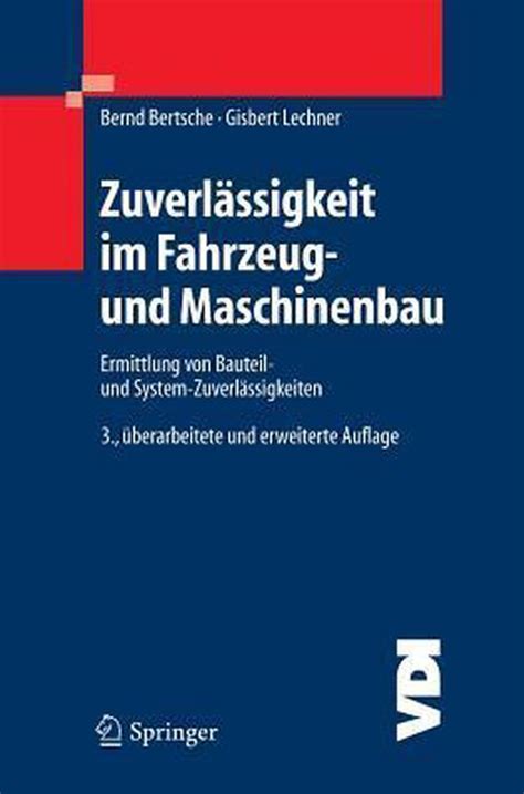 Zuverlaessigkeit Im Fahrzeug Und Maschinenbau Bernd Bertsche