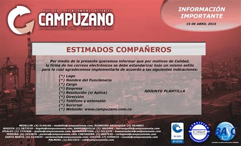 Agencia De Aduanas Carlos Ecampuzano Sas Nivel 1 Cod 460 Boletin 043