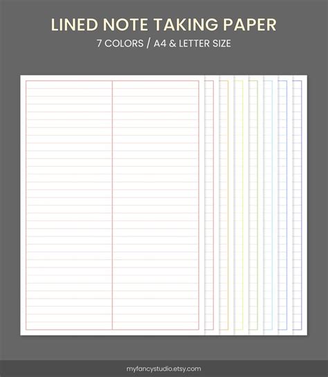 lined note template lined note  paper  letter  etsy notes