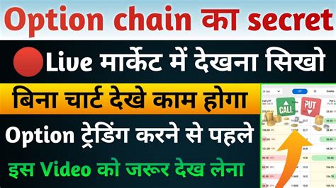 Option Chain Secret Option Chain Analysis In Hindi Option Chain Explained Option Chain Kaise