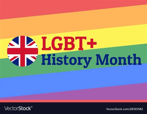 Lgbt History Month Concept Annual Month Long Vector Image