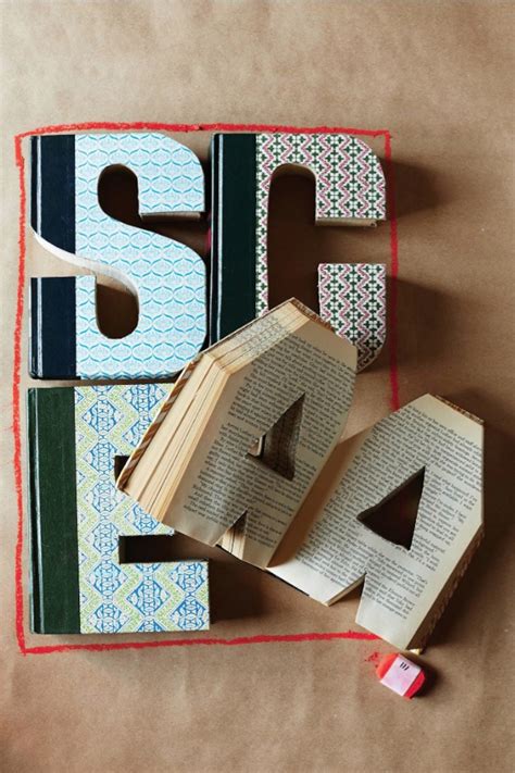 Library Letter: Hand-carved Vintage Book Letters | HolyCool.net